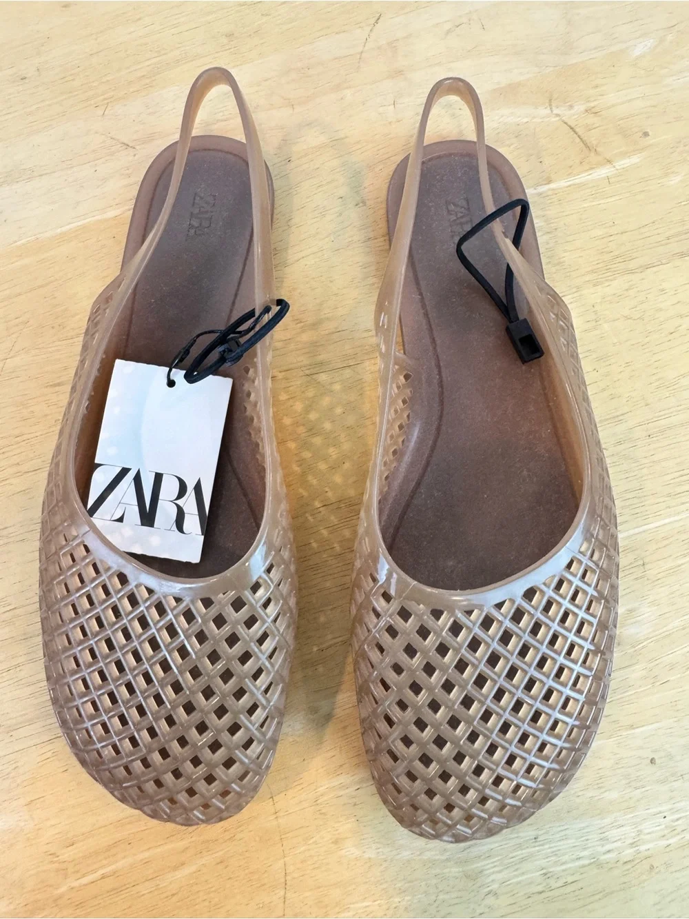 Zara | Brown Slingback Jellies, 8 NWT - Picture 2 of 8